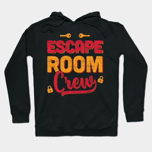 Escape Room Crew Puzzle Game Escaping Team design Hoodie by theodoros20